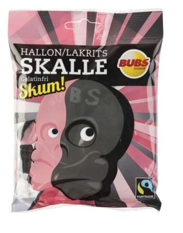 Bubs Raspberry and Licorice Foam Skull (Vegan)