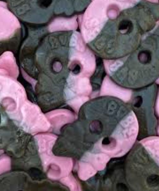 Bubs Raspberry and Licorice Foam Skull (Vegan)