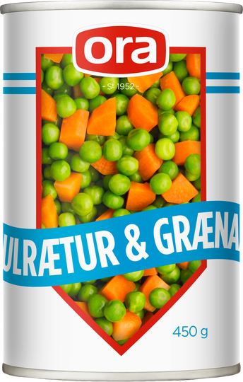 Ora Gulrætur og Grænar baunir / Carrots & Green Beans 450gr
