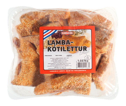 Icelandic Kjarnafæði Lamb Cutlets in Breadcrumbs