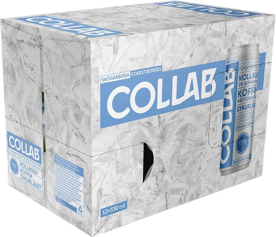 Collab Forest Berries Collagen Energy Drink 12 pac Icelandic