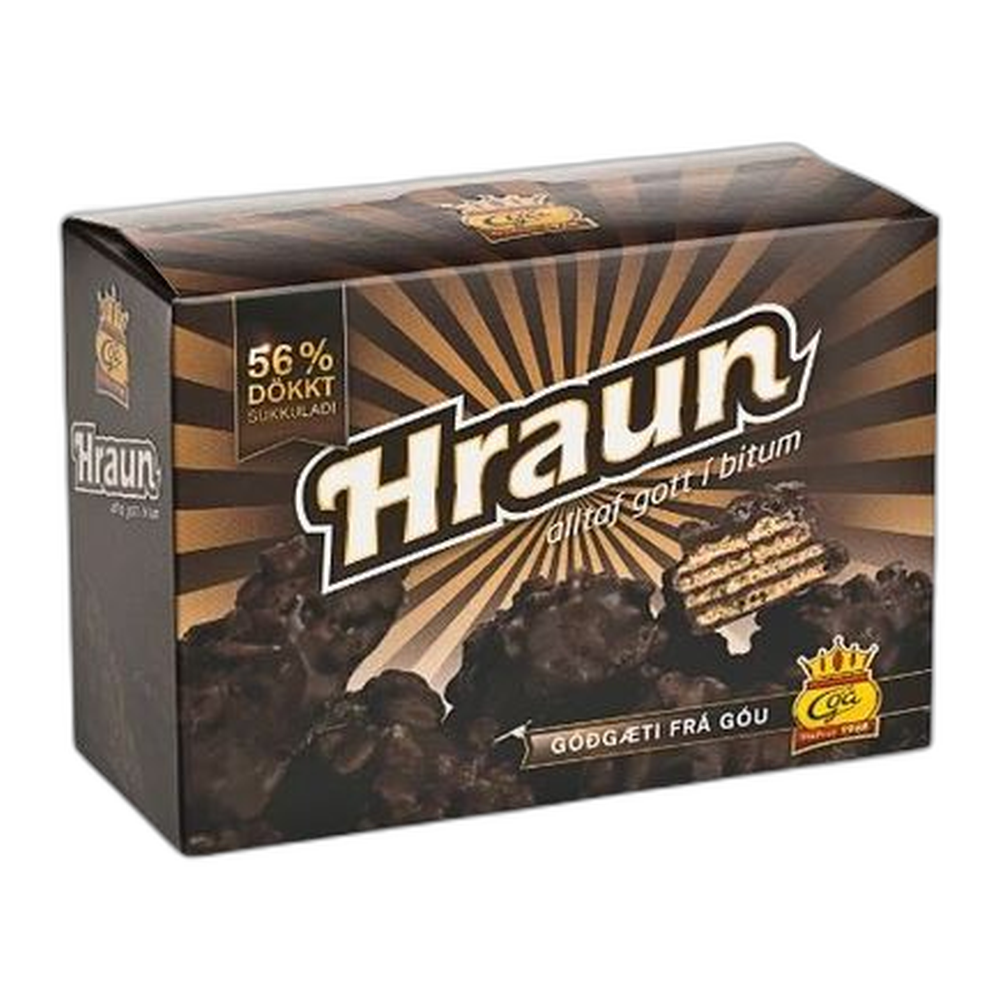 Góu Hraunbitar Oscuro - Mordiscos de Lava de Chocolate 56% (200g)