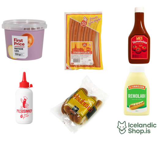 BIG HOT DOG BUNDLE PACK - EVERY PRODUCT NEEDED FOR AN ICELAND HOT DOG PARTY!